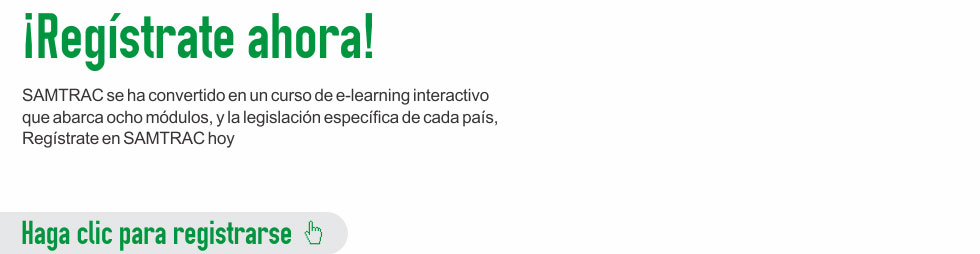 SAMTRAC has developed into an interactive e-learning course which covers eight modules, and country specific legislation,Register for SAMTRAC today